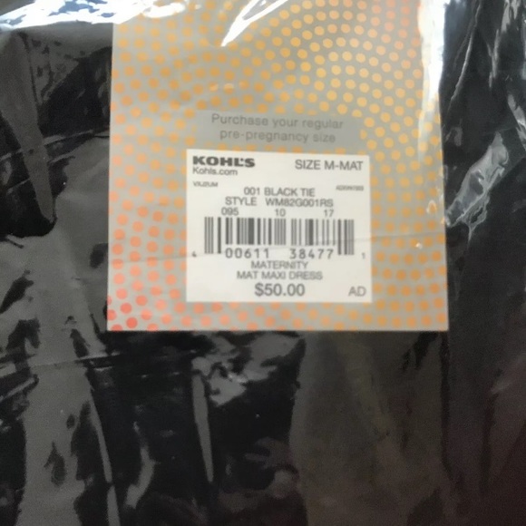 Maternity A: Glow Knot Maxi Dress Black Sleeveless - Picture 6 of 6